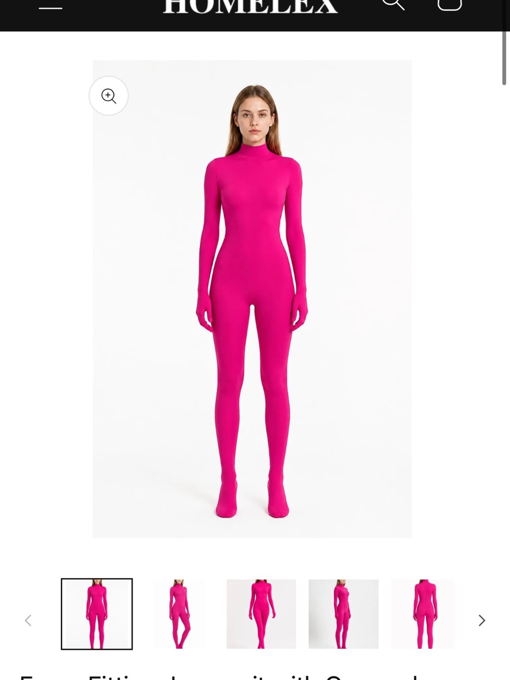 Fitted Full-Body Jumpsuit - Pink